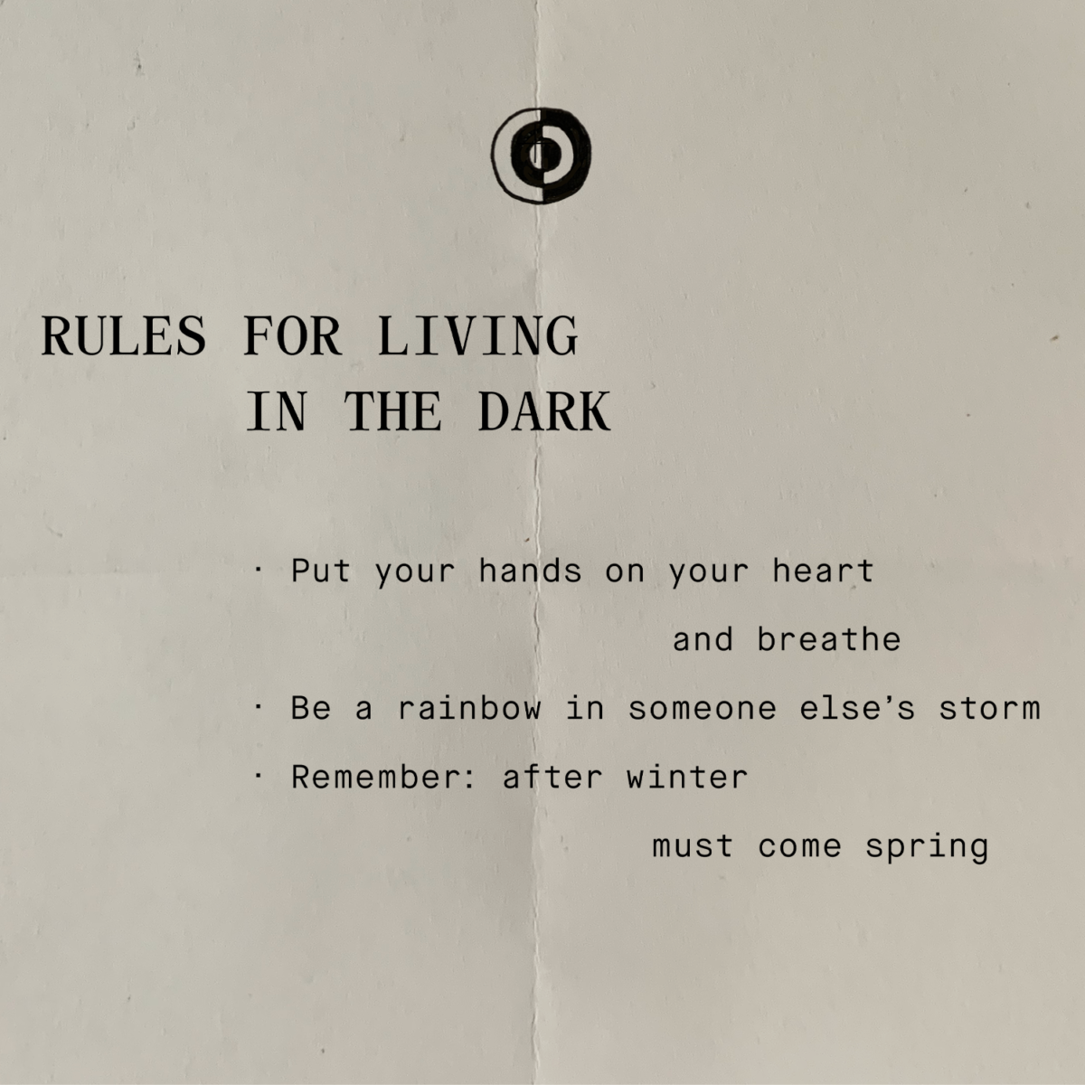 3rd Ritual Rules for Living